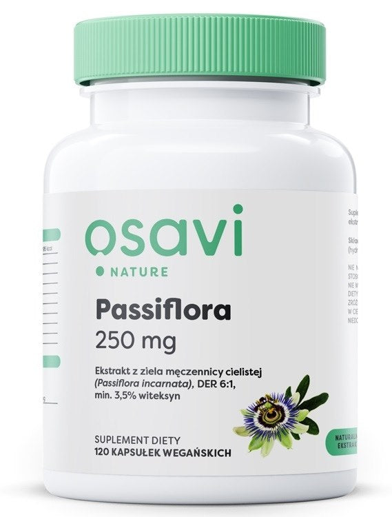 Osavi Pasiflora - ekstraktas 250 mg 120 kapsulių