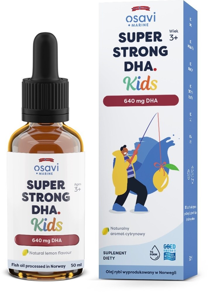 Osavi Super Strong DHA Kids, 640 mg - citrinų skonio 50 ml