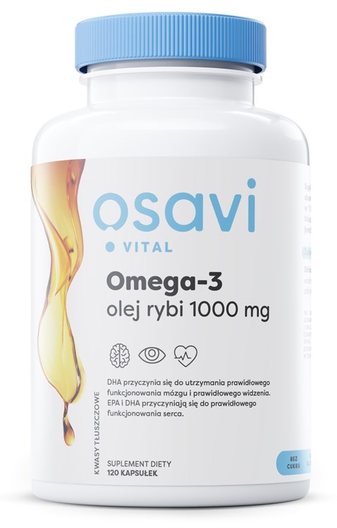 Osavi Omega-3 žuvų taukai 1000 mg 120 kapsulių