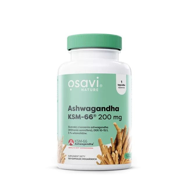 Osavi Ašvaganda KSM-66® 200 mg 120 kapsulių
