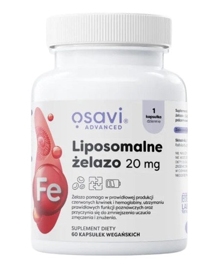 Osavi liposominė geležis 20 mg 60 kapsulių