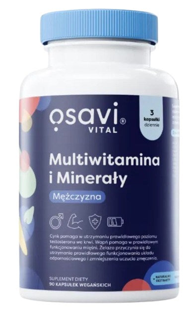 Osavi multivitaminai ir mineralai vyrams 90 kapsulių