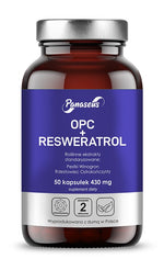 PANASEUS OPC + resveratrolis 50 kapsulių