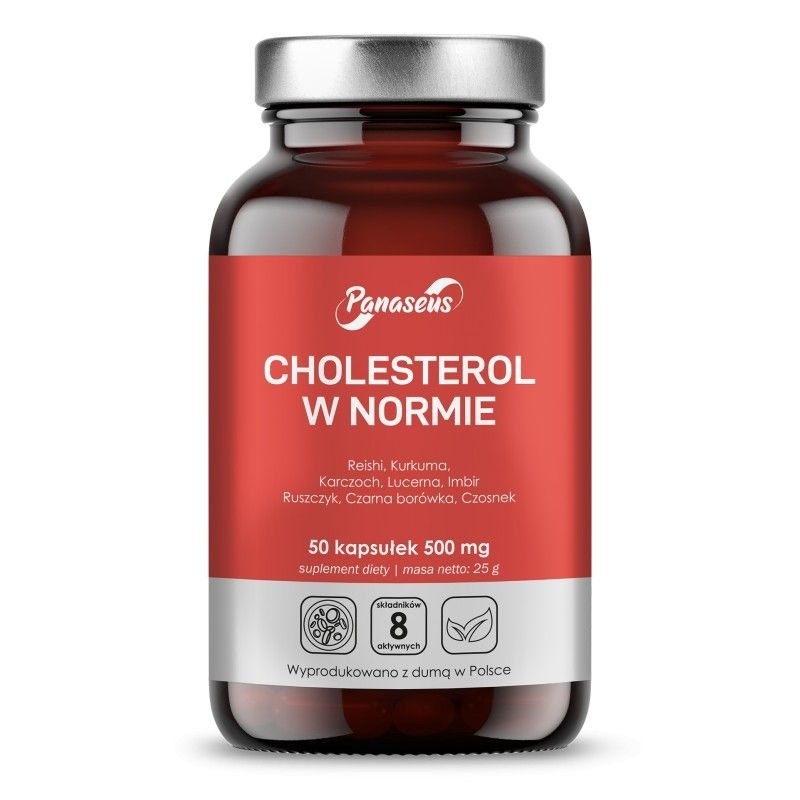 PANASEUS normalus cholesterolio kiekis 50 kapsulių