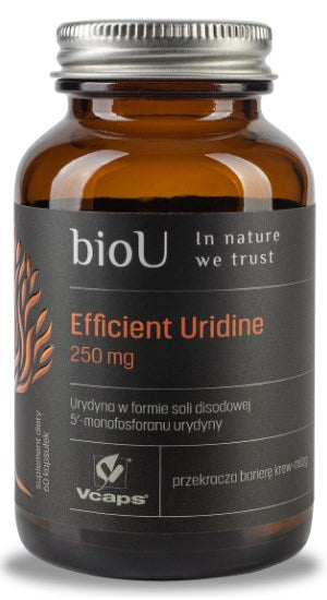 BIOU Uridinas - Efektyvus Uridinas 250 mg 60 kapsulių