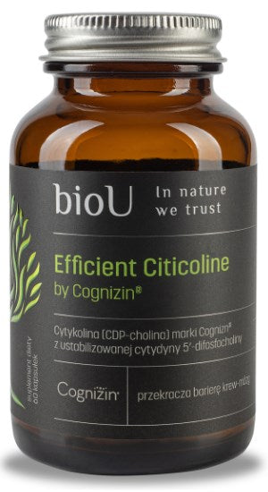 BIOU Citicoline - efektyvus citikolinas iš Cognizin 60 kapsulių