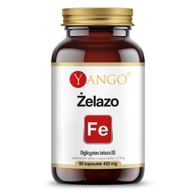 Yango Geležis - geležies bisglicinatas 100 mg 90 kapsulių