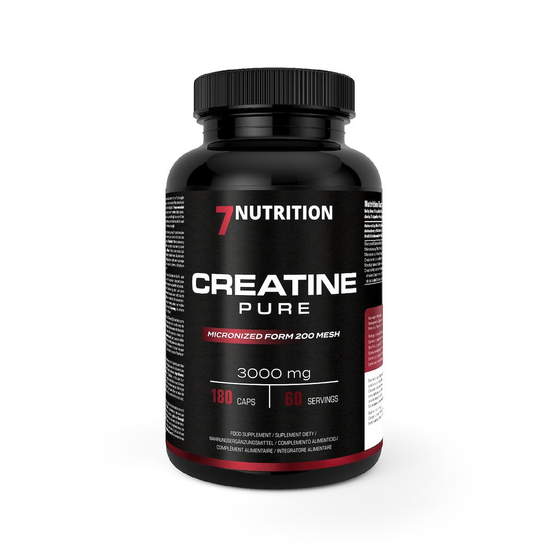 7Nutrition Creatine Pure - mikronizuotas kreatino monohidratas 180 kapsulių