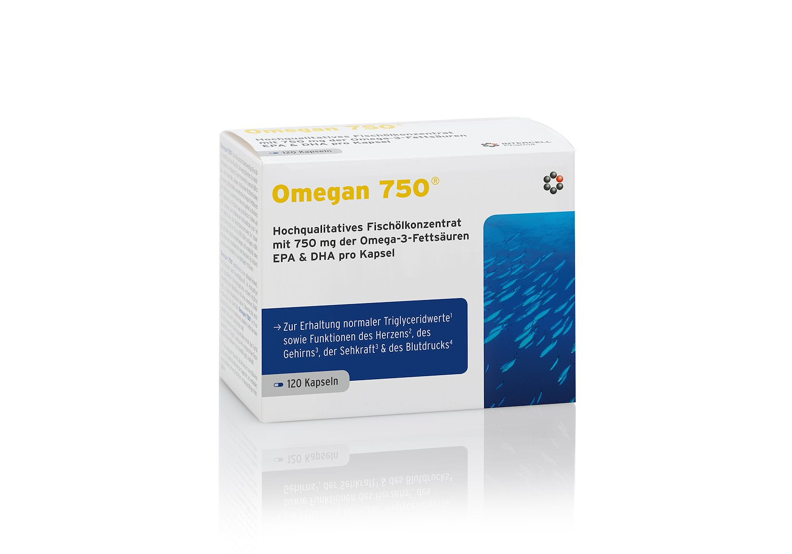 INTERCELL PHARMA Omegan 750 120 kapsulių