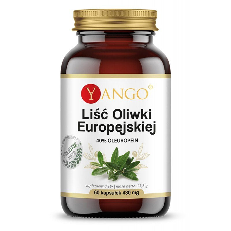 Yango alyvuogių lapai - 40% oleuropeino 60 kapsulių
