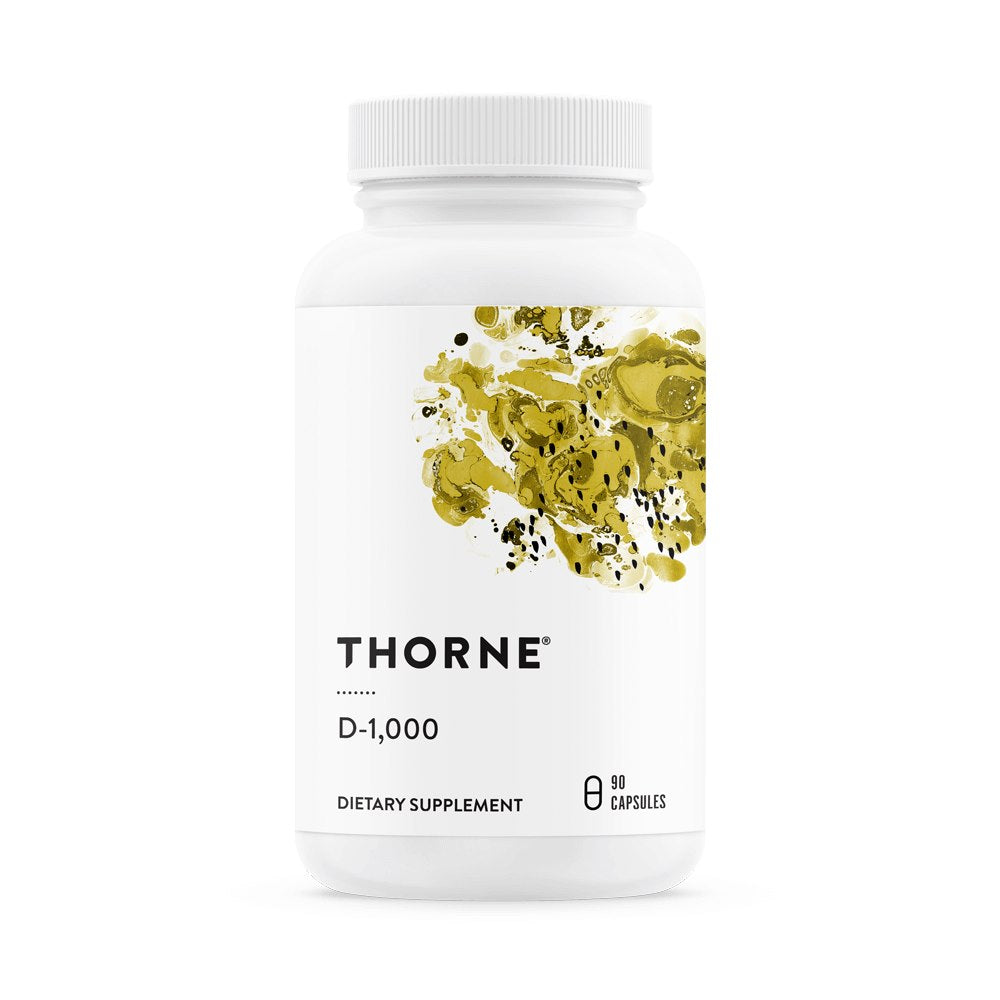 THORNE RESEARCH Vitaminas D-1000 - vitaminas D3 90 kapsulių