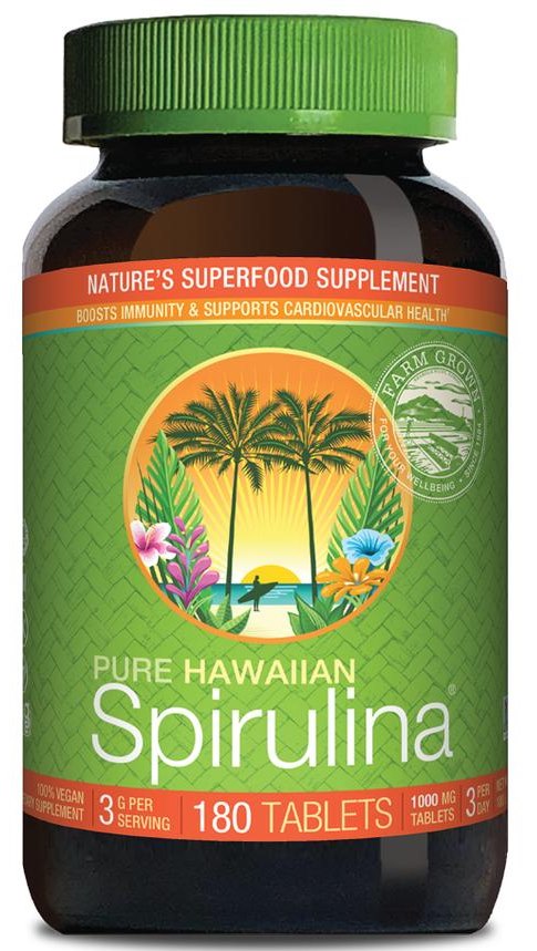 CYANOTECH CO Havajų spirulina Pacifica 1000 mg 180 tablečių