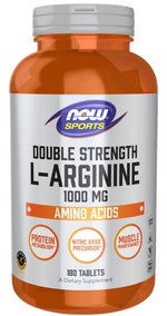 Now Foods L-argininas 1000 mg dvigubo stiprumo - L-argininas 1000 mg 180 tablečių