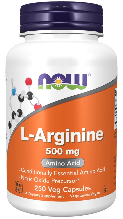 NOW FOODS L-argininas 500 mg 250 kapsulių