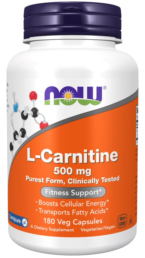 NOW FOODS L-karnitinas 500 mg 180 kapsulių
