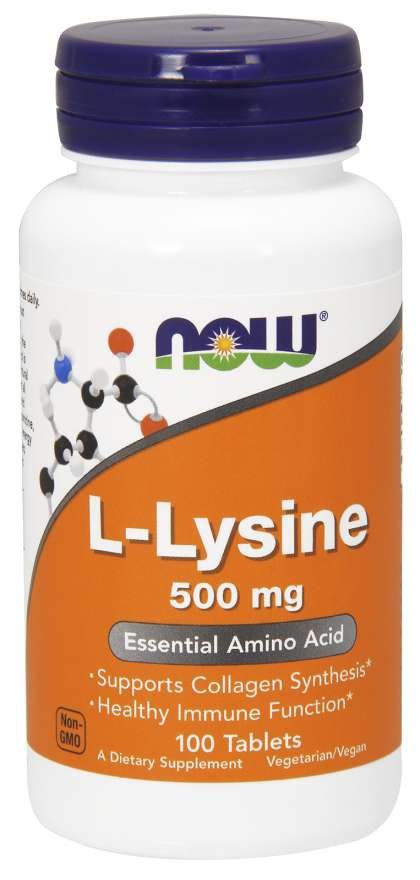 NOW FOODS L-lizinas 500 mg 100 tablečių