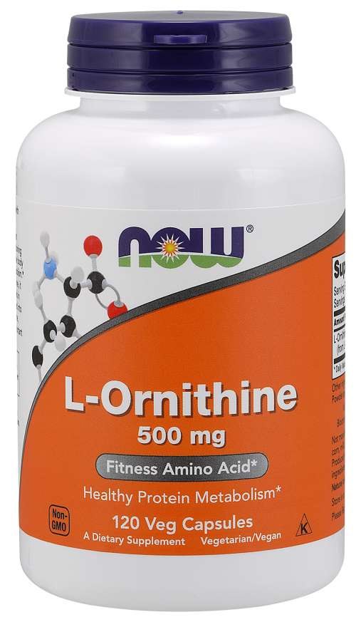 NOW FOODS L-ornitinas 500 mg 120 kapsulių