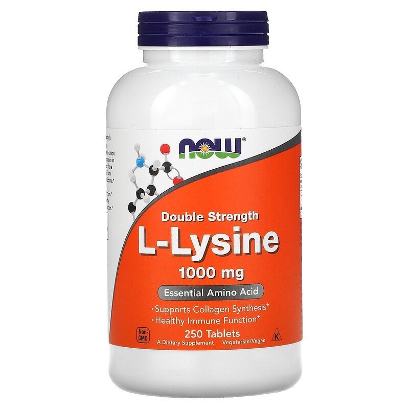 NOW FOODS L-lizinas 1000 mg 250 tablečių