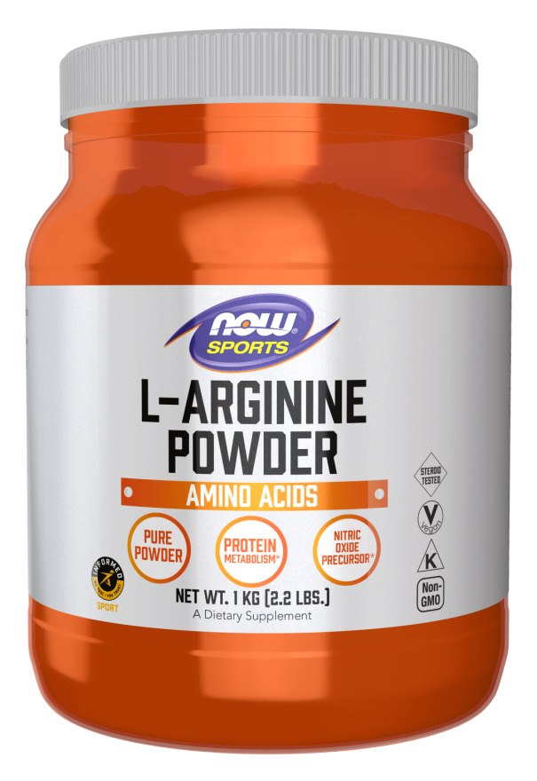 NOW FOODS L-argininas - L-arginino milteliai 1000 g