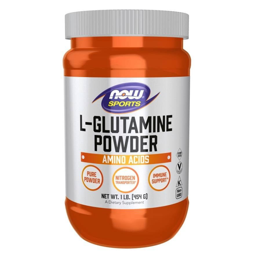 NOW FOODS L-glutamino milteliai - L-glutaminas 454 g