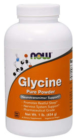 NOW FOODS Glycino gryni milteliai - glicinas 454 g