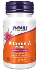 Now Foods vitaminas A 25000 TV 100 kapsulių