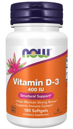 Now Foods vitaminas D-3 180 kapsulių