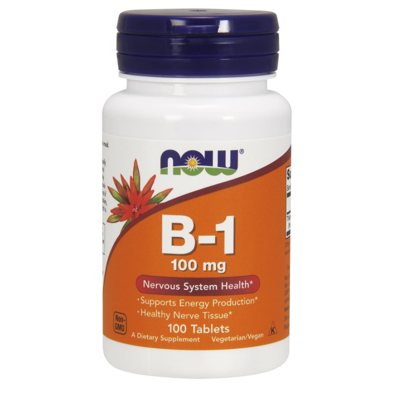 Now Foods vitaminas B1 tiaminas 100 tablečių