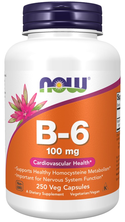 Now Foods vitaminas B6 250 kapsulių