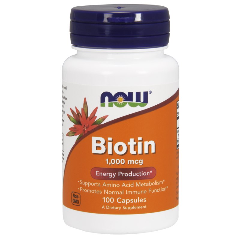 NOW FOODS Biotinas - Biotinas 1000 mcg 100 kaps.