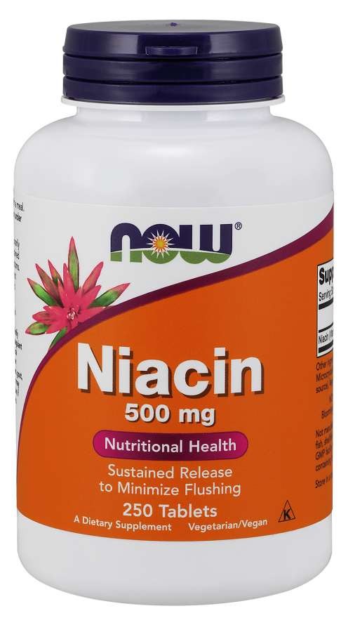 Now Foods Vitaminas B3 - Niacinas Niacinas 500 mg 250 tablečių