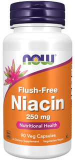 Now Foods Niacino be skysčio tabletės 250 mg - niacino be skysčio tabletės 90 kapsulių