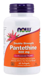 NOW FOODS dvigubo stiprumo pantetinas 600 mg 60 kapsulių