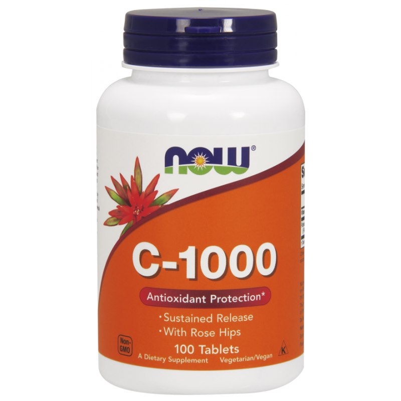 Now Foods vitaminas C 1000 mg pailginto atpalaidavimo 100 tablečių