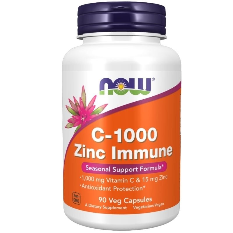 NOW FOODS C-1000 cinko imunitetui 90 kapsulių