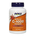 NOW FOODS C-1000 buferinis vitaminas C + citrusinių vaisių bioflavonoidai 90 tablečių