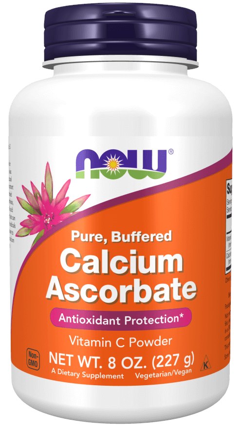 NOW FOODS kalcio askorbatas – vitamino C milteliai 227 g