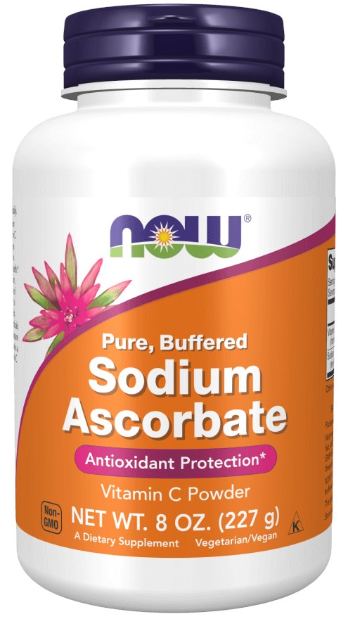 Now Foods natrio askorbatas – vitamino C milteliai – buferinis vitaminas C – natrio L-askorbatas 227 g