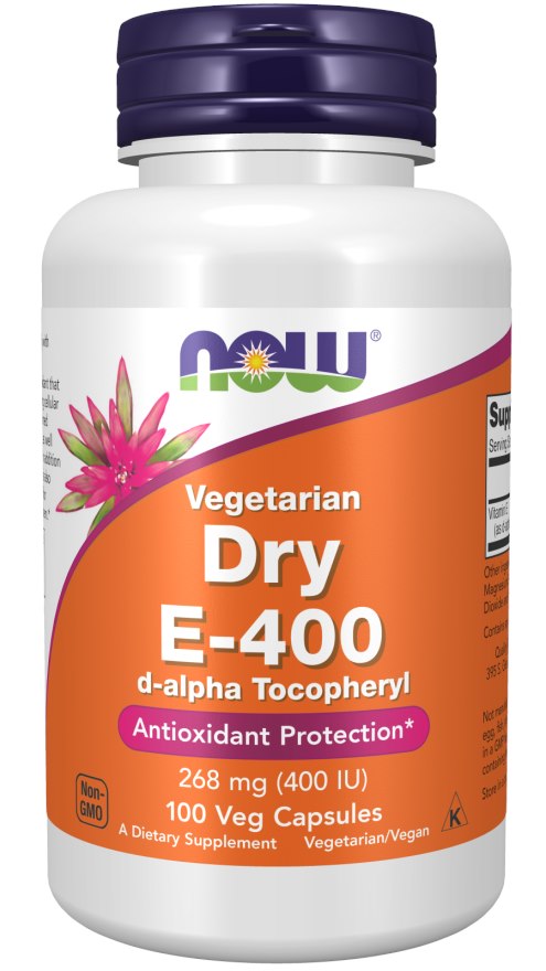 Now Foods vitaminas E-400 sausas 100 kapsulių
