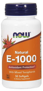 Now Foods vitaminas E 1000 TV 50 kapsulių
