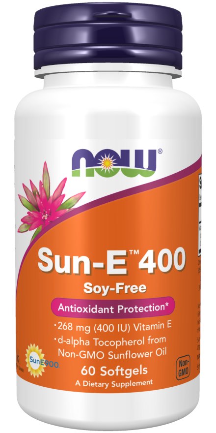 Now Foods vitaminas E Sun-E 400 TV 60 kapsulių
