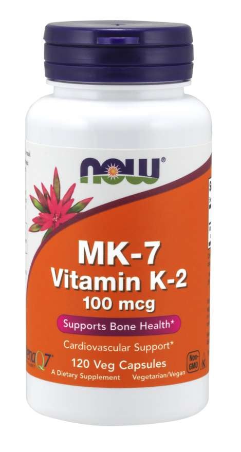 Now Foods vitaminas K2 MK7 100 mcg 120 kapsulių