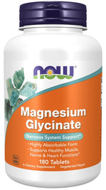 NOW FOODS magnio glicinatas 180 tablečių