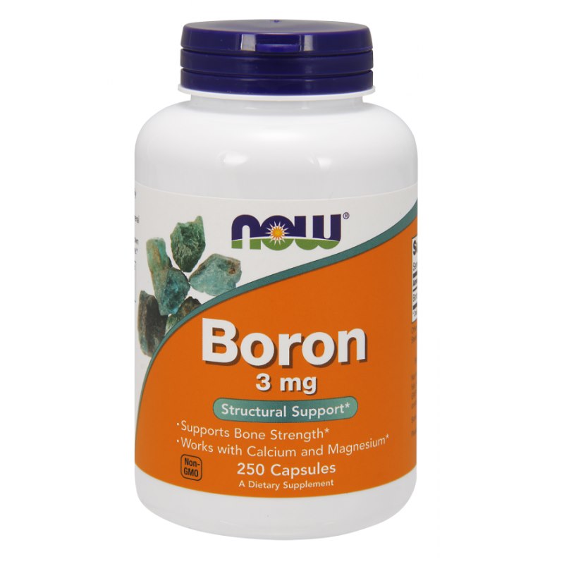 NOW FOODS Boras - Boras 3 mg 250 kapsulių