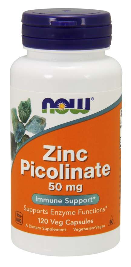 Now Foods cinko pikolinatas 50 mg 120 kapsulių
