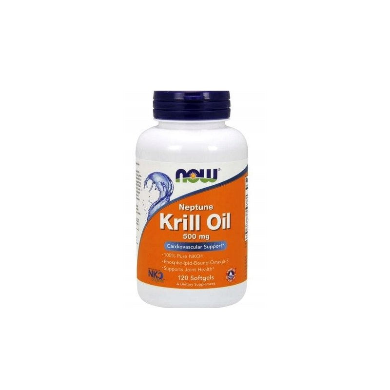 Now Foods“ krilių aliejus 500 mg – Neptun“ krilių aliejus DHA EPA 120 kaps.