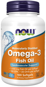 Now Foods Omega 3 - DHA 120 mg + EPA 180 mg 100 kapsulių