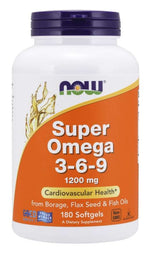 Now Foods Super Omega 3-6-9 1200 mg 180 kapsulių