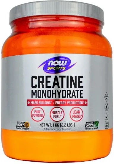 NOW FOODS kreatino monohidratas - kreatino monohidrato milteliai 1 kg