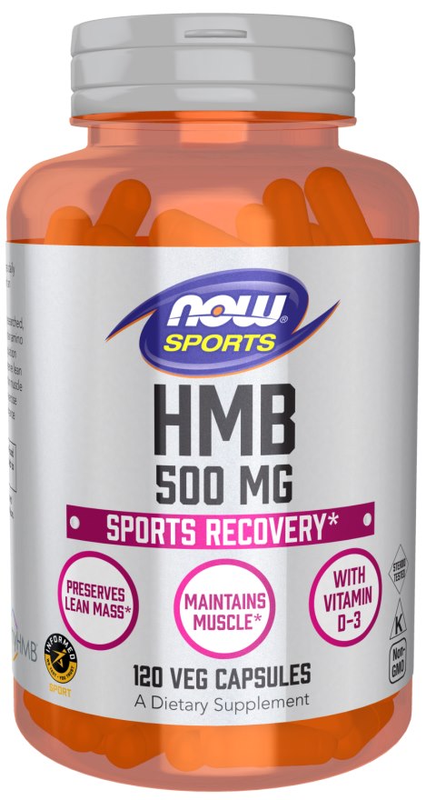 NOW FOODS HMB 500 mg 120 kapsulių